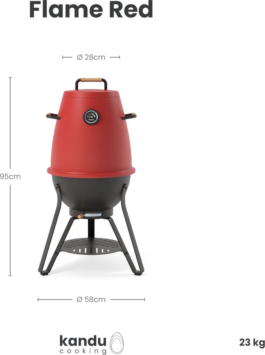 Kandu Cooking 41 Vertical Cooking Barbecue Flame Red