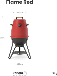 Kandu Cooking 41 Vertical Cooking Barbecue Flame Red
