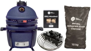 De Keij kamado BBQ startersset Legend Compact Blue 15 inch in één oogopslag