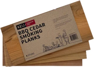 De Keij Kamado Smokin' Hot Cederhouten Rookplanken 4 stuks in één oogopslag