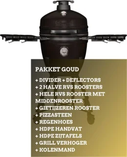 Keramische Kamado 21 inch Goud