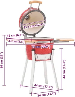 Keramische Kamado Barbecue 76 cm