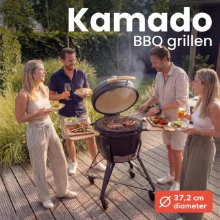 Wat vinden we goed aan de KitchenBrothers Kamado 18 inch (46 cm) Houtskoolbarbecue - Zwart