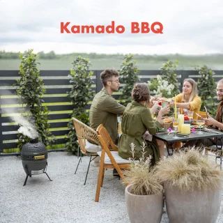 Wat vinden we goed aan de KitchenBrothers Kamado 27 cm Houtskoolbarbecue - Grijs