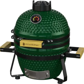 De KitchenBrothers Kamado 27 cm Houtskoolbarbecue - Groen in één oogopslag