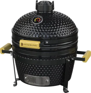 KitchenBrothers Kamado BBQ 16 Inch Deluxe Zwart