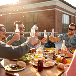 KitchenBrothers Kamado BBQ 16 Inch Deluxe Zwart