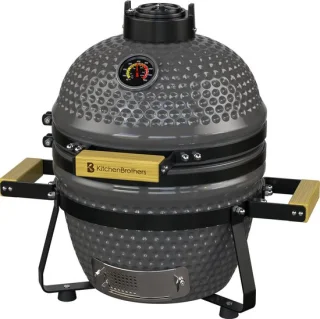 KitchenBrothers Kamado BBQ 27 cm Deluxe Set - Grijs review