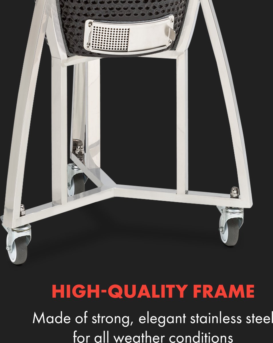 Klarstein Queensize Kamado Grill Keramiek Zwart