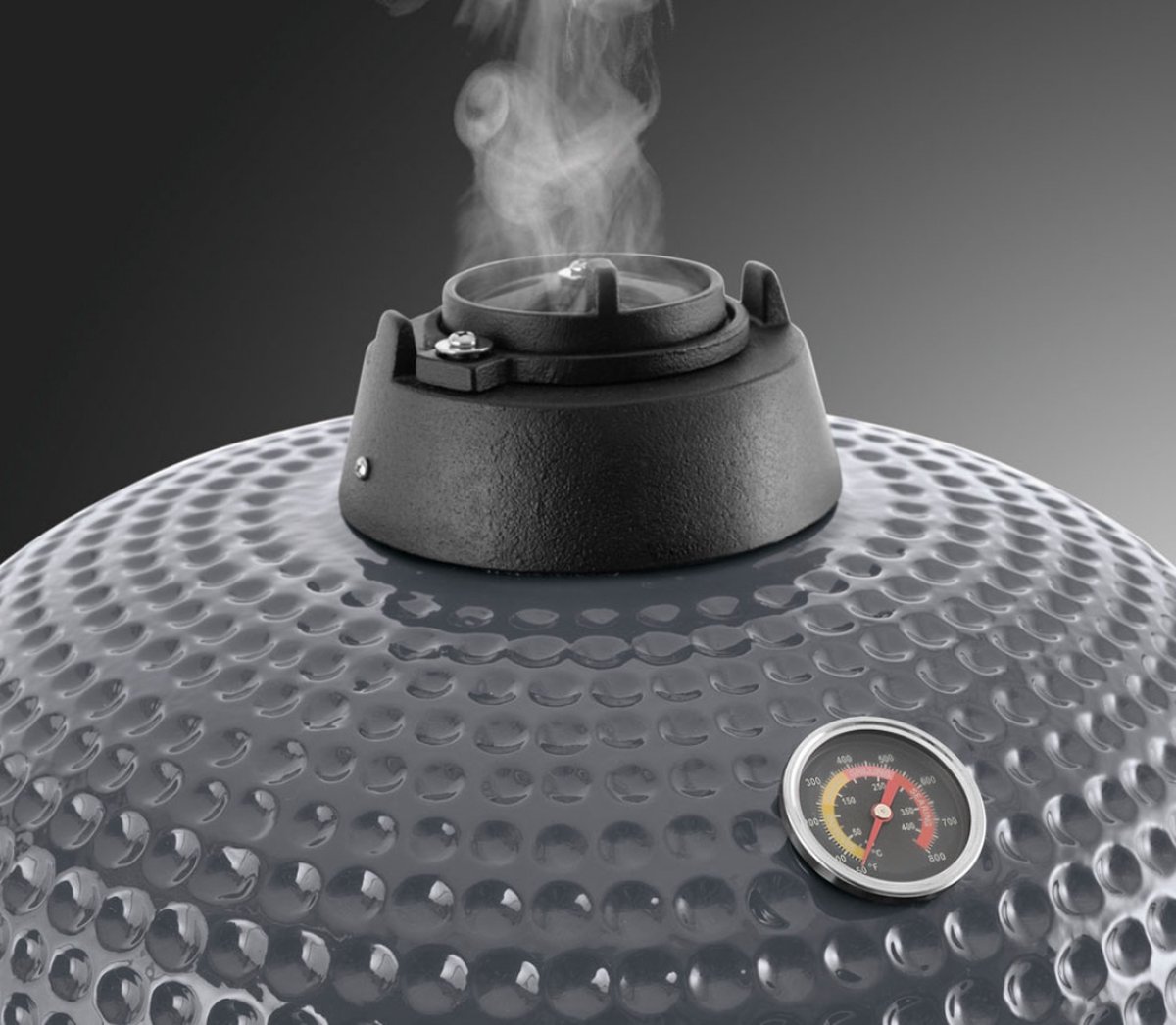 Landmann Kamado 22 Inch Keramische Houtskoolbarbecue Grijs Zwart