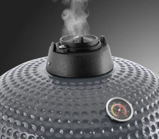 Landmann Kamado 22 Inch Keramische Houtskoolbarbecue Grijs Zwart
