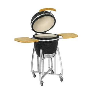 LIVIN' Kamado 18 Inch Zwart Keramisch BBQ Met Onderstel