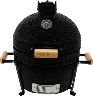 Mini Kamado Keramische Houtskoolbarbecue 33 cm – Zwart