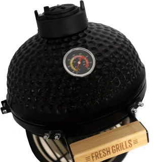 Mini Kamado Keramische Houtskoolbarbecue 33 cm – Zwart