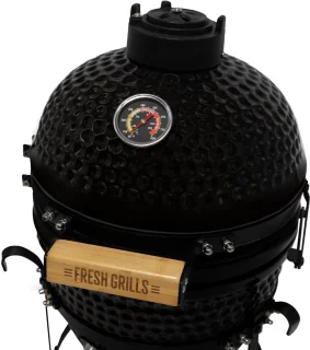 Mini Kamado Keramische Houtskoolbarbecue 33 cm – Zwart