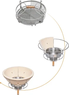 Monolith Classic PRO2.0 zwart 46 cm houtskoolbarbecue met onderstel