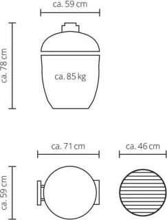 Monolith Classic PRO2.0 zwart 46 cm houtskoolbarbecue met onderstel