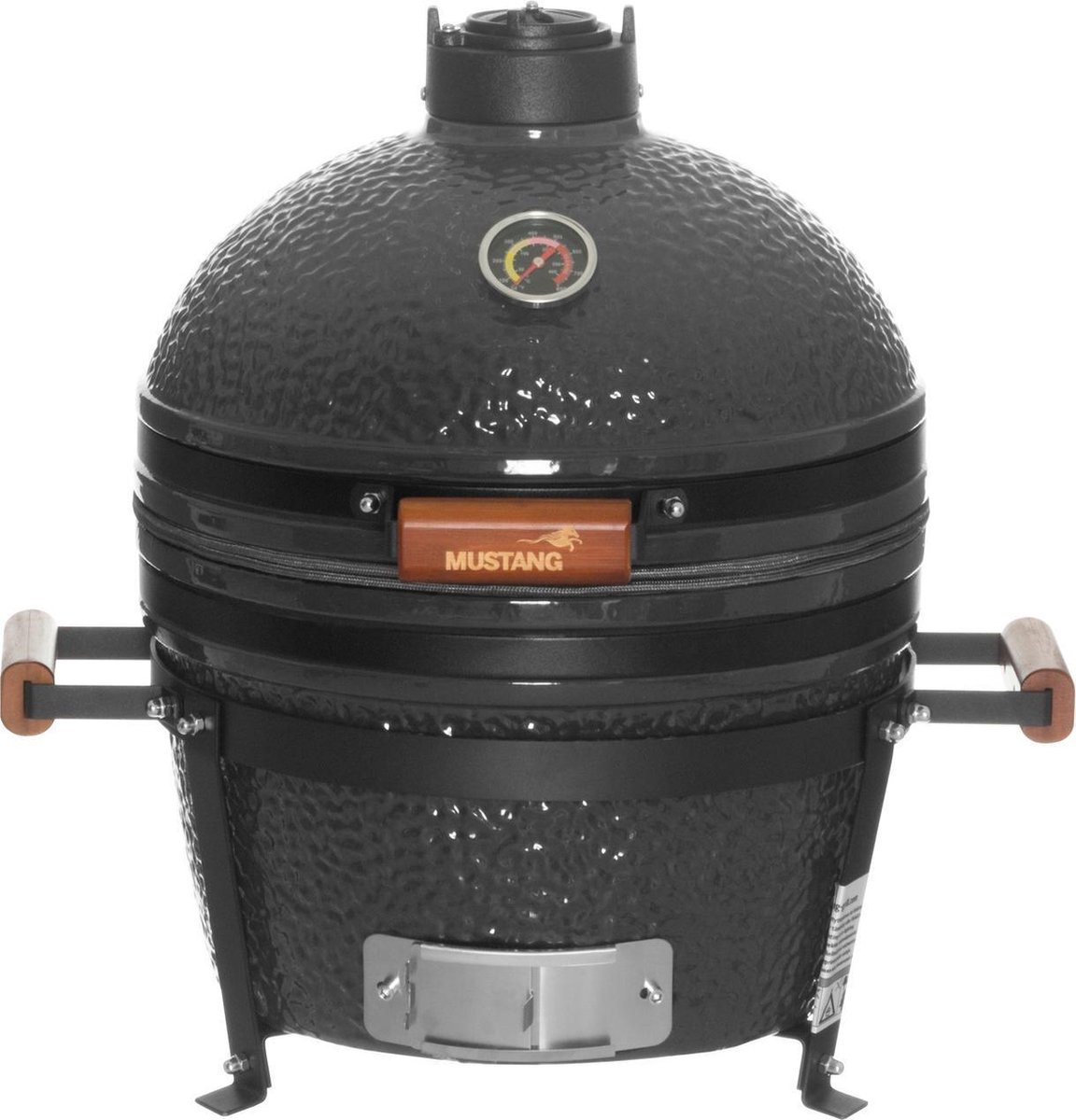 De Mustang Kamado S 16 inch keramische barbecue grijs in één oogopslag