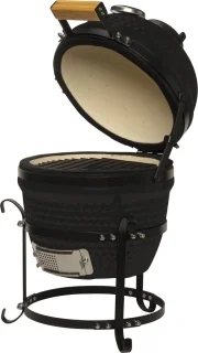 Patton Kamado Keramische Houtskoolbarbecue 13" Mat Zwart