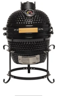Patton Kamado Mini Keramische Houtskoolbarbecue Zwart