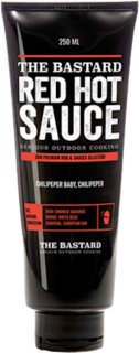 De The Bastard Red Hot Sauce 250 ml in één oogopslag
