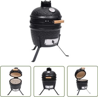 The Living Store Kamado Barbecue 56 cm keramiek zwart review