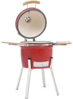 vidaXL Kamado 81 cm keramische houtskoolbarbecue rood