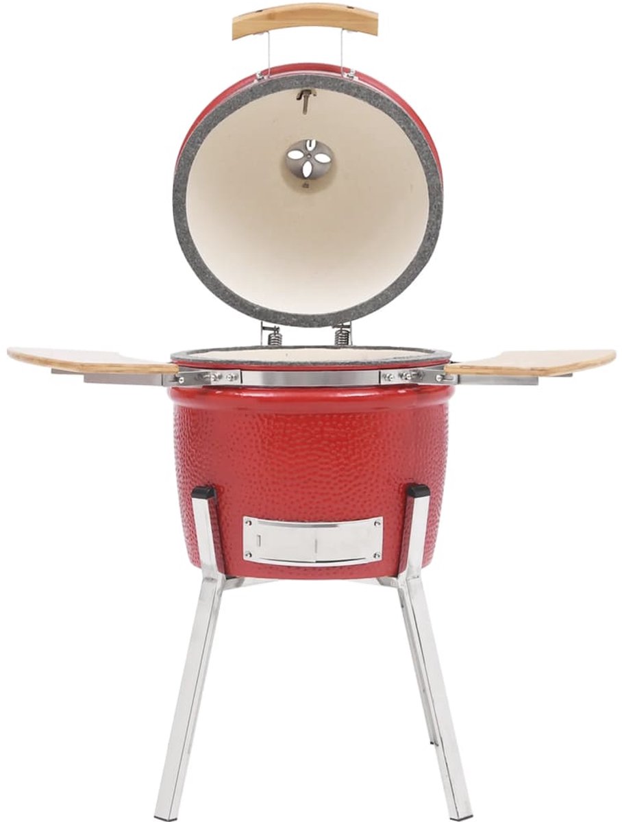 Wat vinden we goed aan de vidaXL Kamado 81 cm keramische houtskoolbarbecue rood