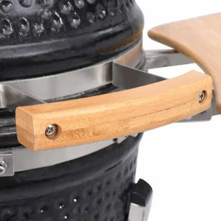 vidaXL Kamado 81 cm keramische houtskoolbarbecue zwart