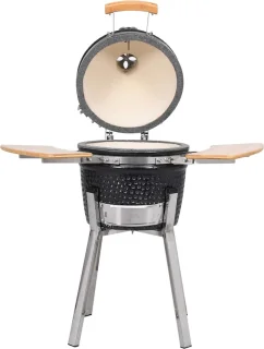 vidaXL Kamado 81 cm keramische houtskoolbarbecue zwart