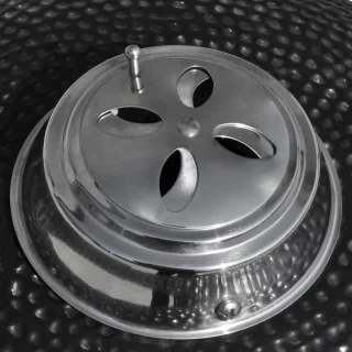 vidaXL Kamado 81 cm keramische houtskoolbarbecue zwart