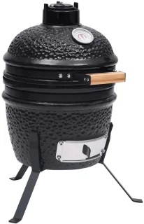 vidaXL Kamado BBQ 56 cm keramische houtskoolbarbecue zwart