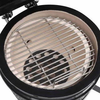 vidaXL Kamado BBQ 56 cm keramische houtskoolbarbecue zwart