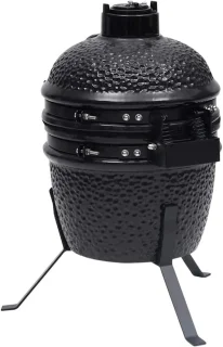 vidaXL Kamado BBQ 56 cm keramische houtskoolbarbecue zwart