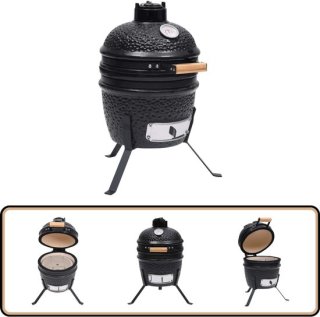 vidaXL Kamado BBQ 56 cm keramische houtskoolbarbecue zwart review