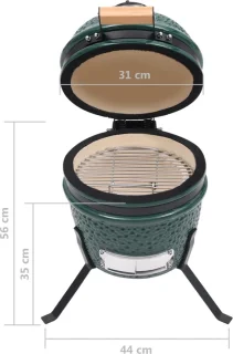 vidaXL Kamado keramische barbecue 56 cm