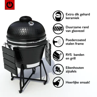 VOLT! Kamado BBQ 22 Inch Houtskoolbarbecue