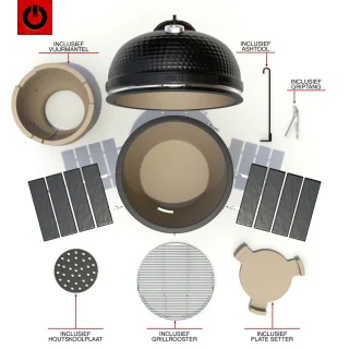 VOLT! Kamado BBQ 22 Inch Houtskoolbarbecue