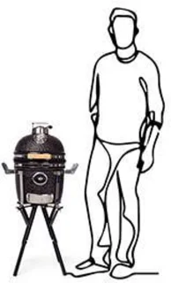 Yakiniku Compact 33cm Kamado Grill met Onderstel