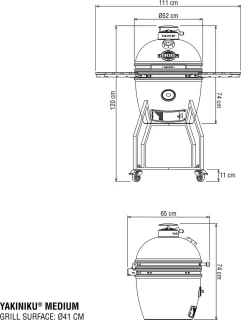 Yakiniku Kamado Medium 41cm Houtskool Grill