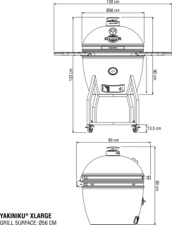 Yakiniku Kamado XLarge 56cm Houtskool Grill