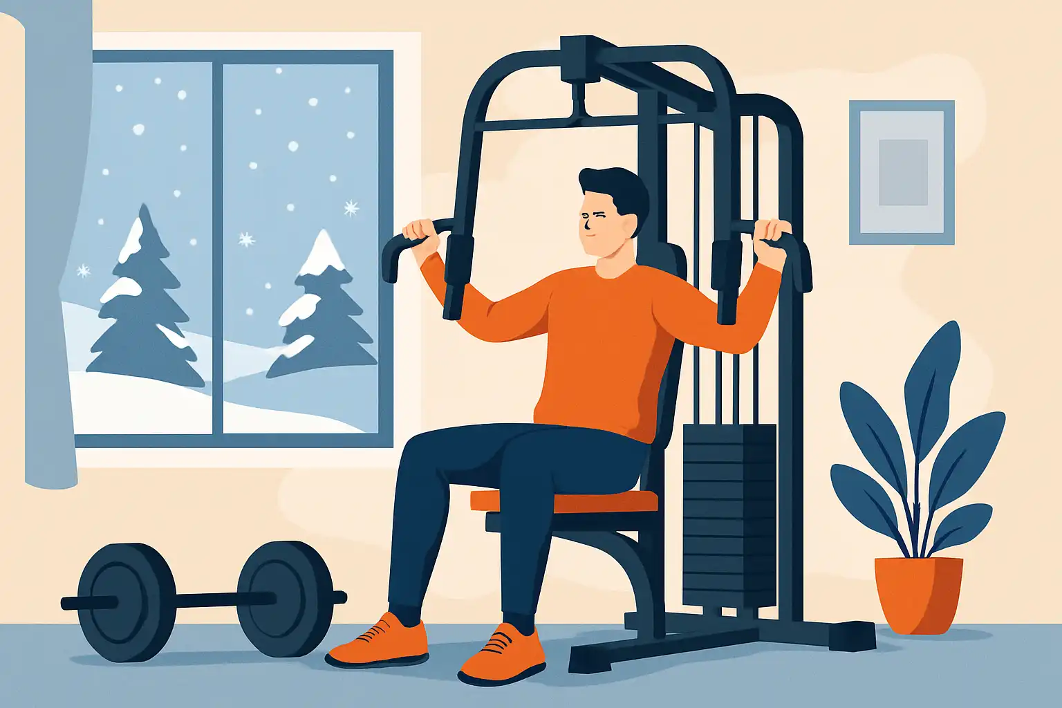 Thuis sterker worden tijdens koude maanden: winterworkouts met het krachtstation