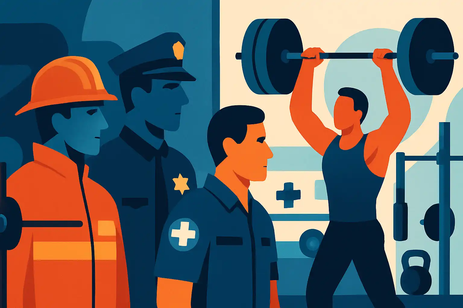 Train als een hulpverlener: functionele krachtstation-routines voor brandweer, politie en ambulance