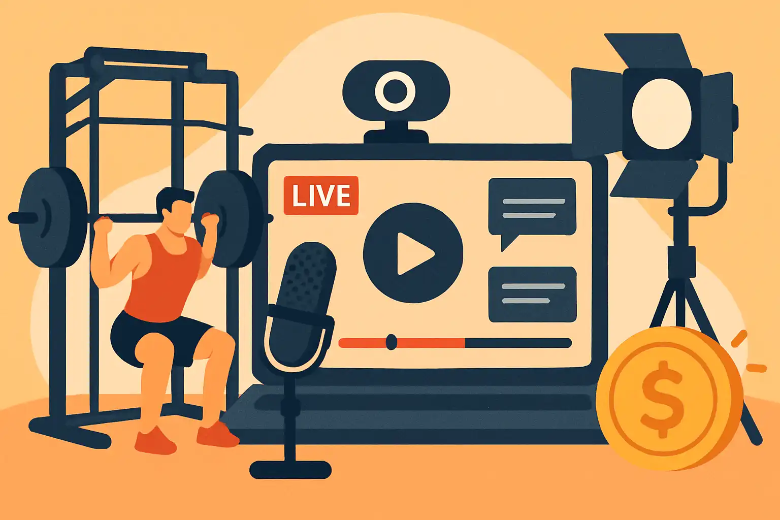 Zo stream je krachtstation-workouts live: techniek, audio, belichting en geld verdienen