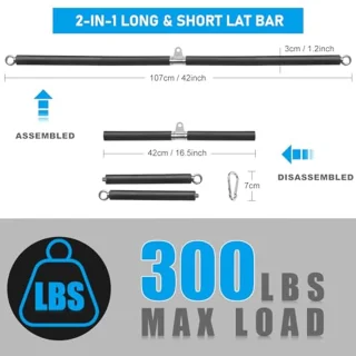 Multifunctionele Lat Pulldown Bar voor Thuisgym - Versterk je Training met een Pull-Up Bar