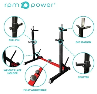 Verstelbare Squat Stand en Dip Station voor Thuis Fitness - Krachttraining en Gewichtheffen