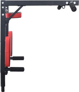Wat vinden we goed aan de VidaXL - Pull - Up - Bar - Dip - Station - Zwart - en - Rood - 89 - x - 59 - x - 70 - cm
