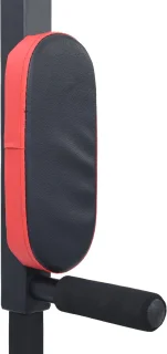 VidaXL - Pull - Up - Bar - Dip - Station - Zwart - en - Rood - 89 - x - 59 - x - 70 - cm