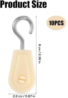 10Pc Mini Plastic Pulley, Lightweight Nylon Pulley Steel Cable Pulley Nylon Clothesline Pulley for DIY Home School Faucets Pulley Frame Project