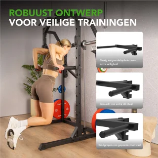 Tunturi PR60 Power Rack Krachtstation Accessoire - Fitnessmachine Dip handle